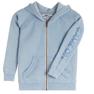 Vintage Havana light Blue Game On Burnout Hoodie Boys size L NWT